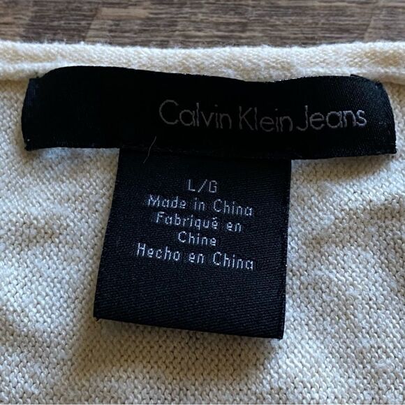 Calvin Klein Tunic Dress Animal Print Dolman Sleeve Leopard Beaded - Picture 7 of 13